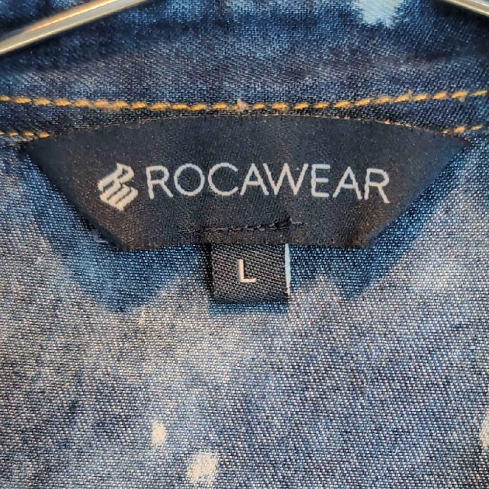 Rocawear Western Denim Button Down Shirt Y2K - Picture 3 of 9
